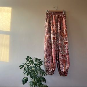 cider orange printed balloon pants